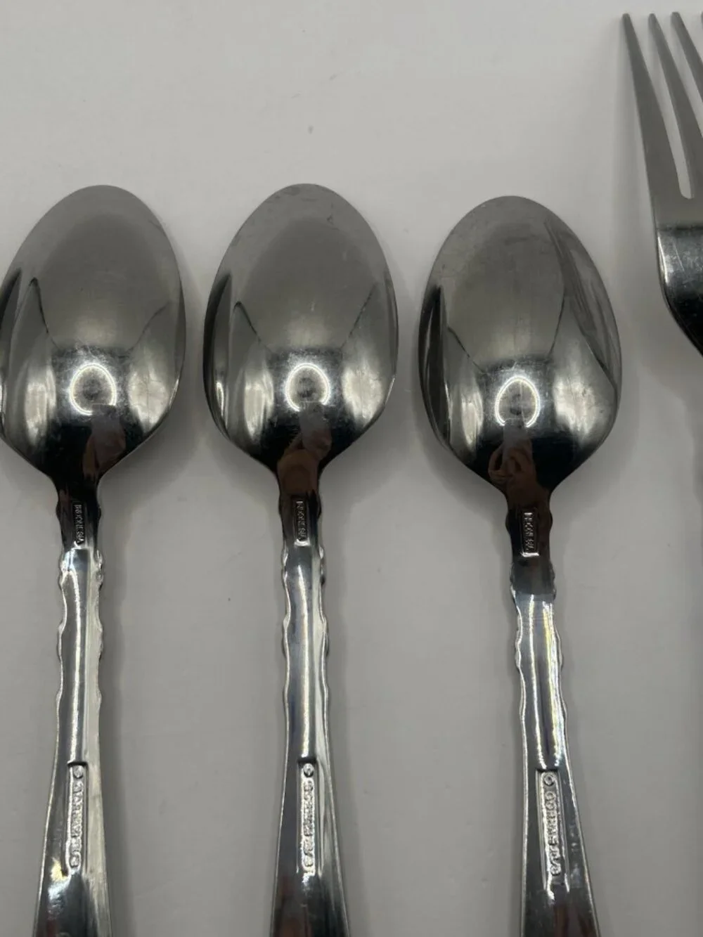 Gorham Ballet Ribbon Stainless Flatware 9 Pc Fork Spoon Knife Set Discontinued